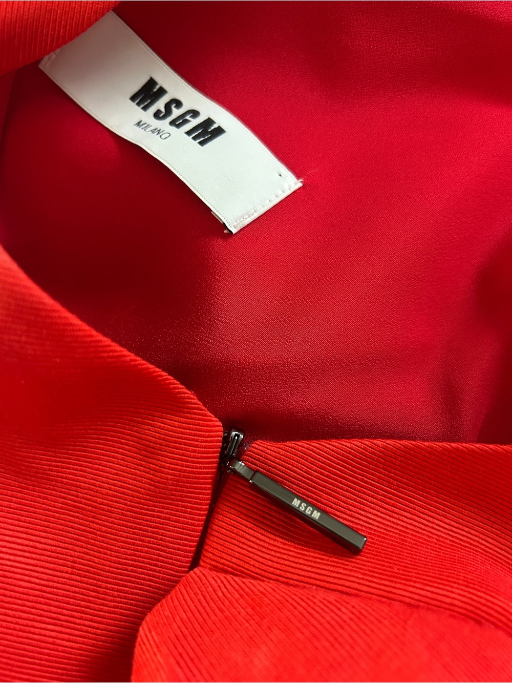 MSGM One-Shoulder Red Ruffle Top - Picture 2 of 5